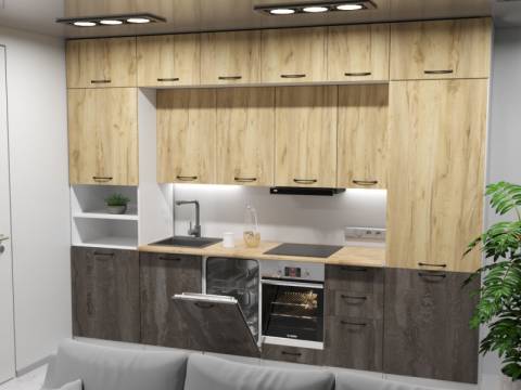 Кухонный гарнитур Сапфир 3000 мм