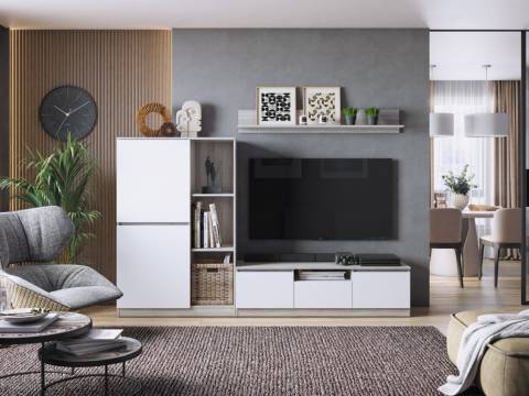 Гостиная Лори дуб серый