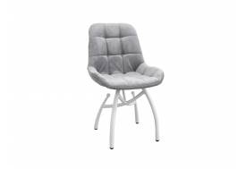 Стул Лира шарики серый, белые ножки