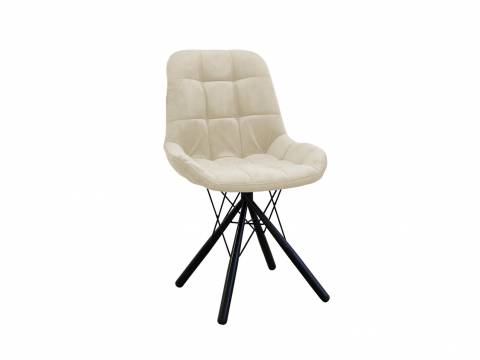 Стул Лира паутинка бежевый, черные ножки