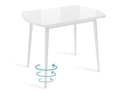 Стол Винер Mini R раздвижной со стеклом