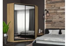 Угловой шкаф-купе Лофт фасад зеркало