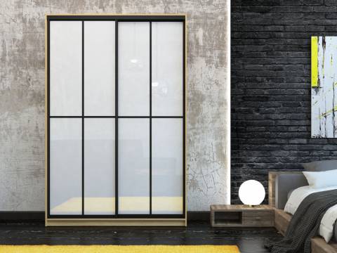 Шкаф-купе Лофт Шк16-60 1600 глубина 600 фасад МДФ белый глянец +