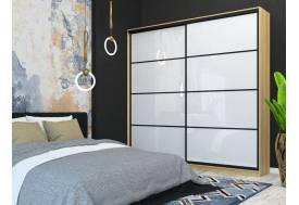 Шкаф-купе Лофт Шк24-60 2400 глубина 600 фасад МДФ белый глянец 3г