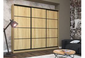 Шкаф-купе Лофт Шк30-60 3000 3 двери глубина 600 фасад ЛДСП 3Г