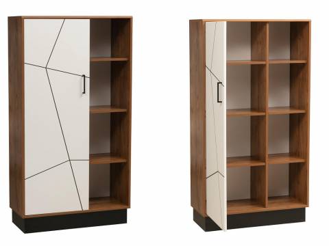 Шкаф комбинированный 54.06 Гамма фасад белый