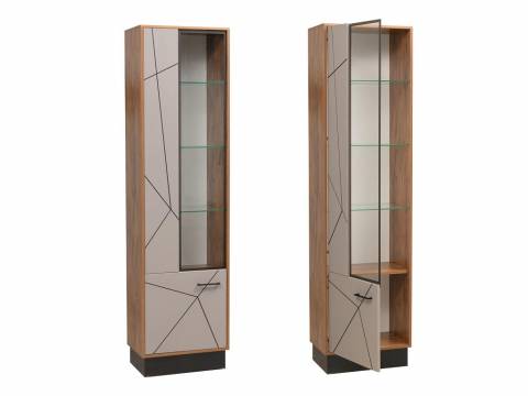 Шкаф-пенал 54.01 Гамма (левый) фасад грей