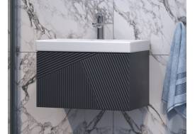 Тумба с раковиной Edge 60 подвесной графит