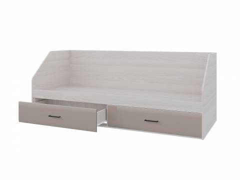 Кровать 800 2 ящика Ненси МДФ Ясень