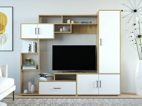 Стенка Пекин Белый-Крафт золотой