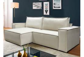 Диван с оттоманкой Бокс Vivaldi светло-бежевый велюр