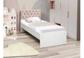 Кровать одинарная №7 900х1900 с мягкой спинкой каретная стяжка