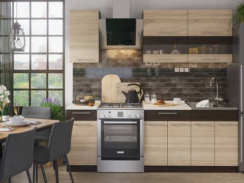 Кухонный гарнитур Маша-2 1600 дуб сонома-венге