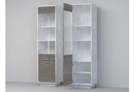 Пенал Эго ПС-1 бетон светлый/камень темный на цоколе