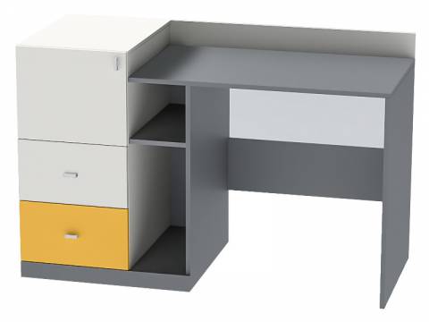 Стол письменный Клео Ст-1 графит, миндаль, солнечный