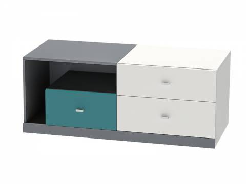 Тумба Клео Т-1 графит, миндаль, океан