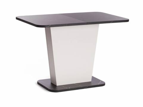 Стол обеденный Gent Мрамор Блэк Роял/Белый