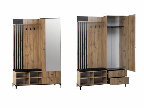 Шкаф для прихожей 51.22 Либерти h=150 с зеркалом