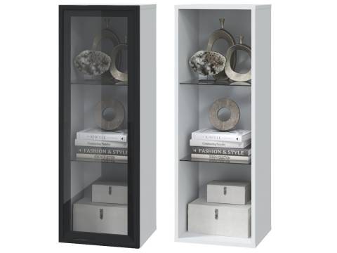 Шкаф вертикальный со стеклянной дверью Шарлиз