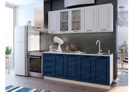 Кухонный гарнитур Вита МДФ 2000 шато белый/шато индиго