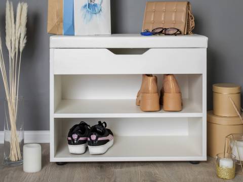 Обувница Liga с откидной крышкой 615 Белый