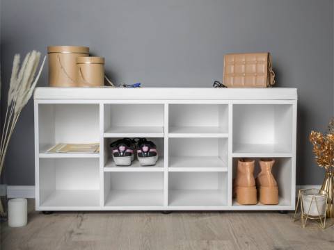 Обувница Liga с открытыми нишами 1040 Белый