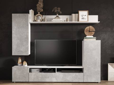 Гостиная Нео Белый/Ателье светлый