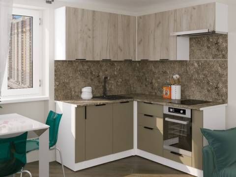 Кухонный гарнитур Альба мега прайм 2 1600х1700 мм (ПМ+СДШ)