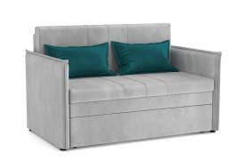 Диван Дэнди велюр тенерифе грей/велюр тенерифе изумруд