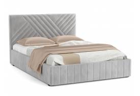 Кровать Гамма 1600 с основанием велюр тенерифе грей