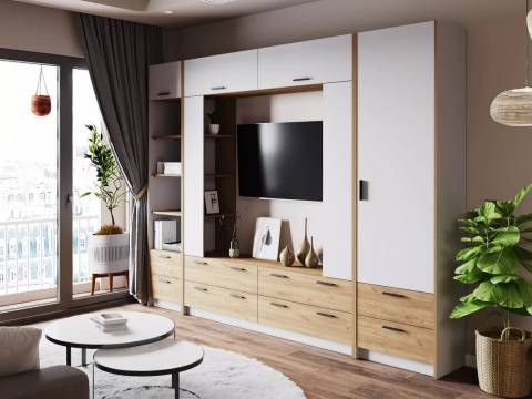 Гостиная Оттавия Белый Фасадный