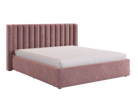 Кровать Ева 1600 велюр пудра