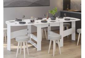 Стол-книжка обеденный 1-66 Белый