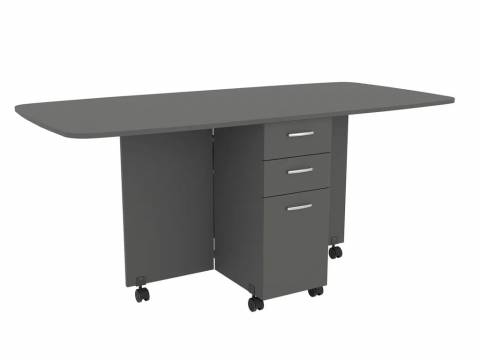 Стол книжка с ящиками 1-6702 Графит