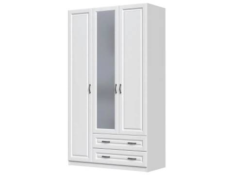 Шкаф ШР-3 с зеркалом Кантри Белый