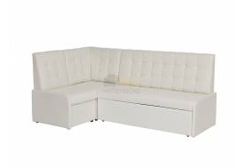 Кухонный уголок КУ 16 со спальным местом Линкольн 100 белый