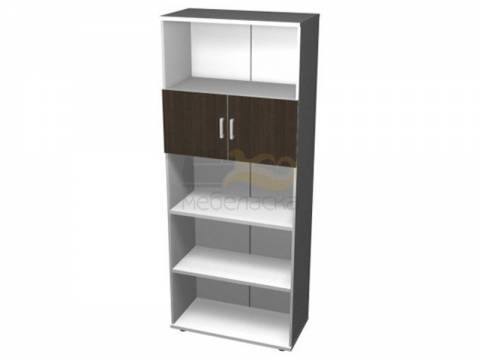 Шкаф-стеллаж пятиярусный двухсекционный с двумя дверями ПД1