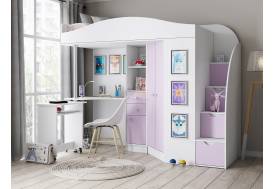Кровать чердак Теремок 1 Гранд Белый