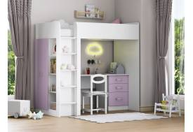 Кровать чердак Теремок 3 Фиолетовый