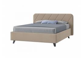 Кровать Николь с ПМ 1200х2000 мм микровелюр бежевый