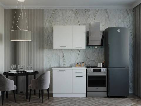 Кухонный гарнитур Белый Глянец 1000 МДФ