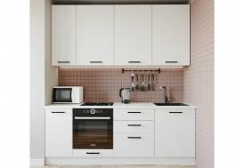 Кухонный гарнитур Белый Глянец 2200 (верх 950 мм) МДФ