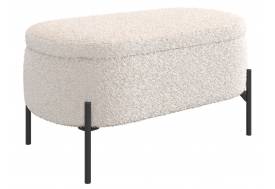 Пуф Барни белый плюш