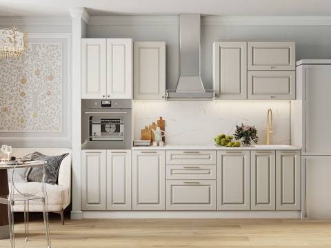 Кухонный гарнитур Кварц Грей Софт 2600 мм