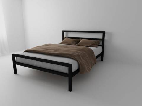 Кровать металлическая Комфорт 1200 черная