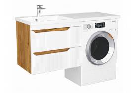 Тумба Леон Риф 57 подвесная 2 ящика раковина под Marshall 120 левая