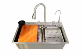 Мойка Dikalan KN754505 из нержавеющей стали многофункциональная Сатин