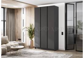 Шкаф трехстворчатый Келвин (1200) Графит-вставка черная