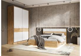 Спальня Роджина Дуб крафт/Белый глянец