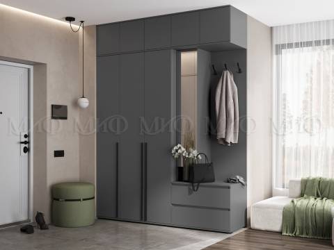 Прихожая модульная Норд Графит